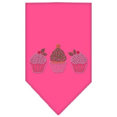 UNCONDITIONAL LOVE Christmas Cupcakes Rhinestone Bandana Bright Pink Large UN849129